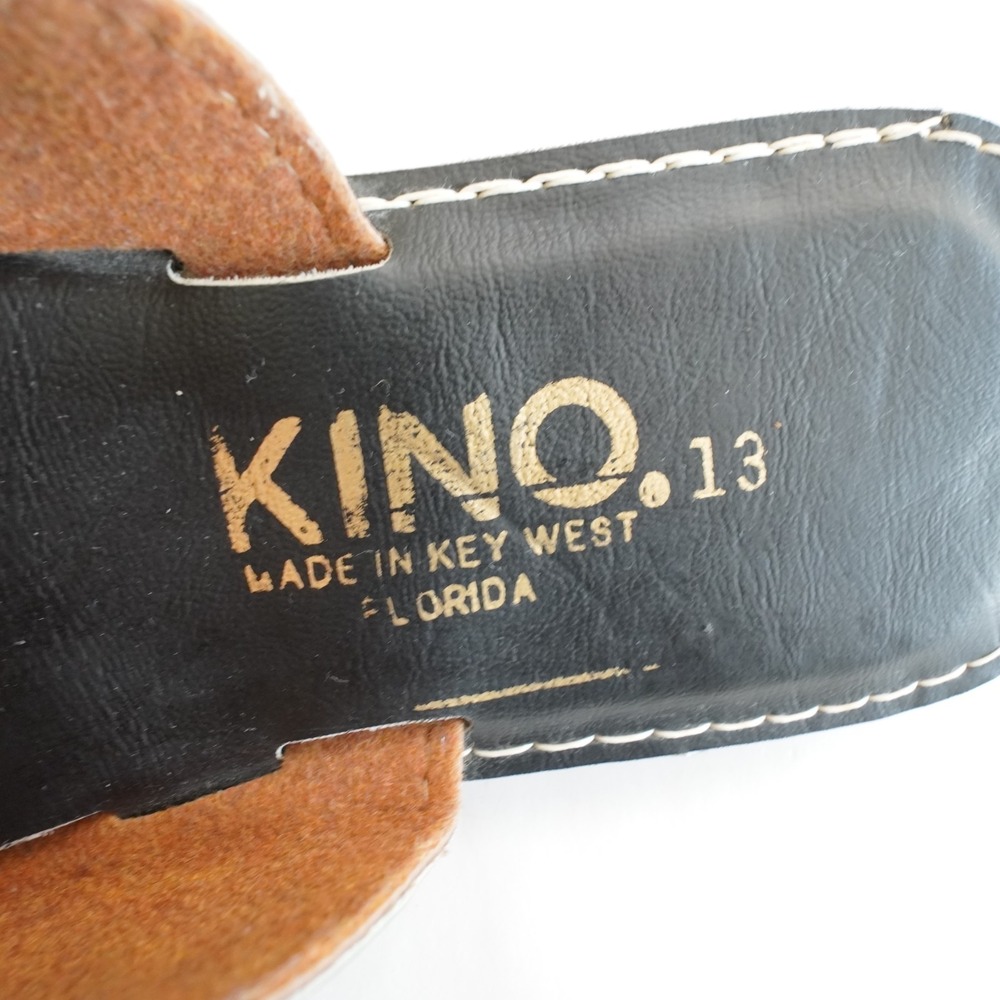 Kino Thong Leather Sandals Mens 13 Black Rope Preppy Nautical Beach Summer USA - Picture 6 of 6